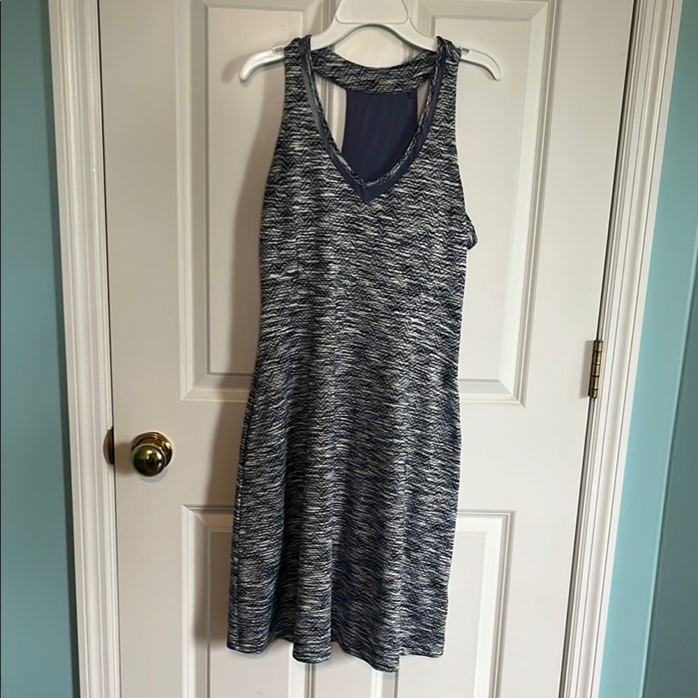 MPG Women's Lavender and White Midi Dress